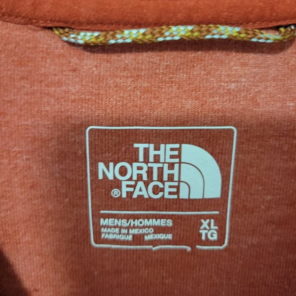The North Face Henley Shirt Men XL Rust Orange Long Sleeve Stretch Outdoor